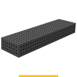 Blocco di collegamento 1500x400x200mm per tavoli saldatura GPPH SteelPlus, spessore 12mm fori 16mm griglia 50x50mm