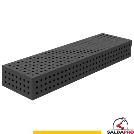Blocco di collegamento 1500x400x200mm per tavoli saldatura GPPH SteelPlus, spessore 12mm fori 16mm griglia 50x50mm