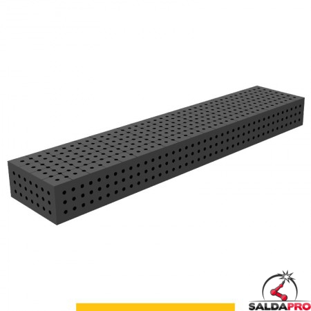Blocco di collegamento 2000x400x200mm per tavoli saldatura GPPH SteelPlus, spessore 12mm fori 16mm griglia 50x50mm