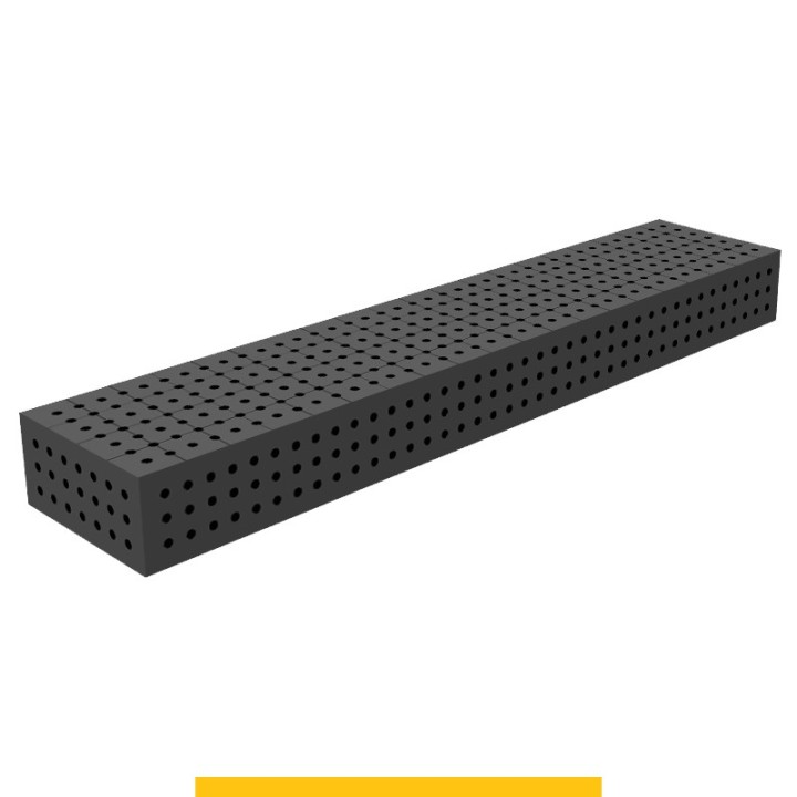 Blocco di collegamento 2000x400x200mm per tavoli saldatura GPPH SteelPlus, spessore 12mm fori 16mm griglia 50x50mm
