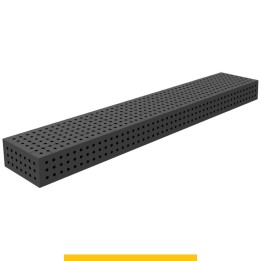 Blocco di collegamento 2400x400x200mm per tavoli saldatura GPPH SteelPlus, spessore 12mm fori 16mm griglia 50x50mm