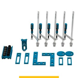 Set di accessori di serraggio 25 pezzi per tavoli saldatura SteelPlus GPPH, fori 16mm