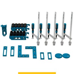 Set di accessori di serraggio 36 pezzi per tavoli saldatura SteelPlus GPPH, fori 16mm