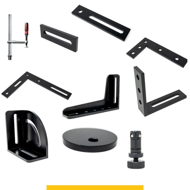 Set di accessori di serraggio 54 pezzi per tavoli saldatura SteelPlus GPPH, fori 16mm
