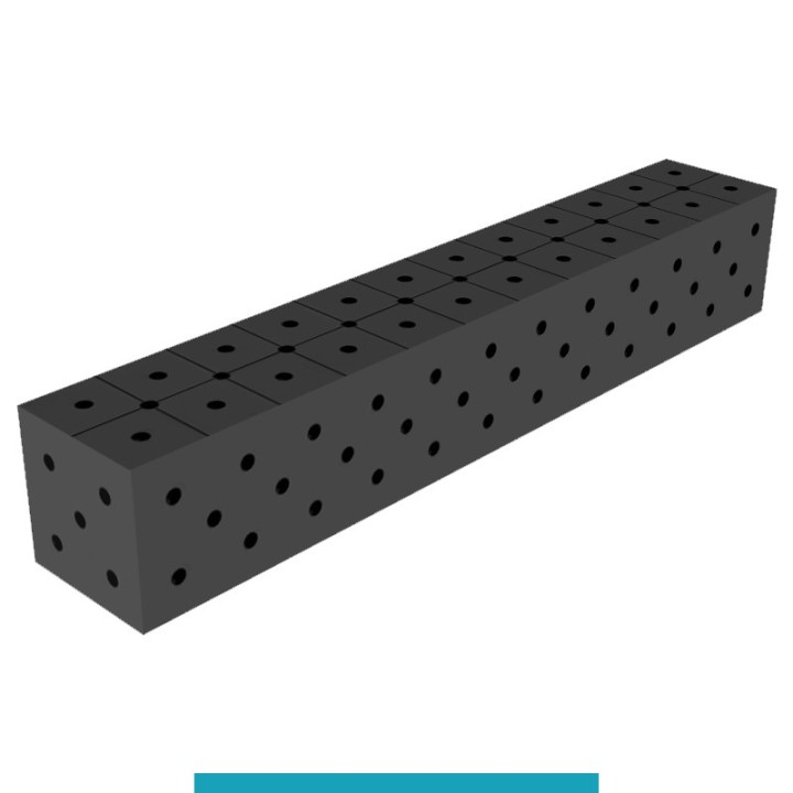 Blocco di collegamento 1200x200x200mm per tavoli saldatura GPPH SteelEco, spessore 8mm fori 16mm griglia diagonale