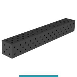 Blocco di collegamento 1500x200x200mm per tavoli saldatura GPPH SteelEco, spessore 8mm fori 16mm griglia diagonale