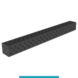 Blocco di collegamento 2000x200x200mm per tavoli saldatura GPPH SteelEco, spessore 8mm fori 16mm griglia diagonale