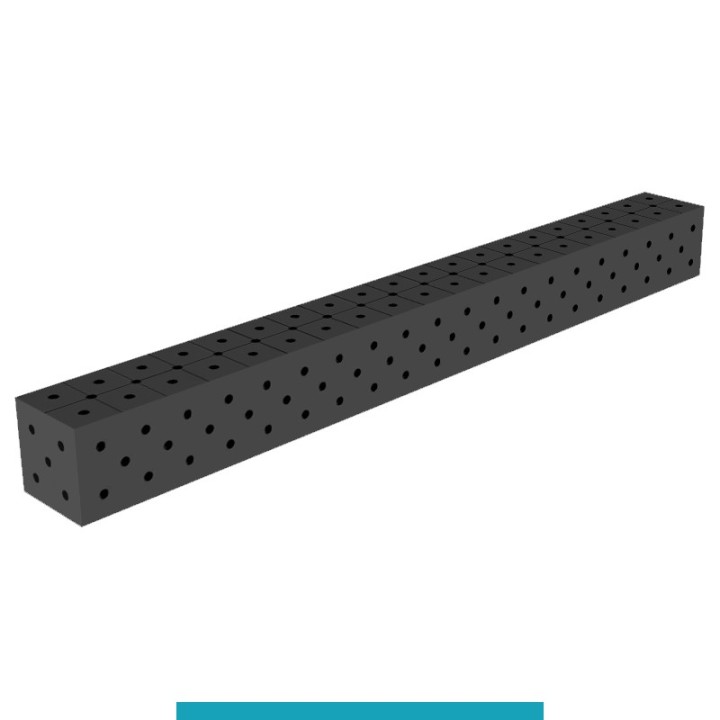 Blocco di collegamento 2000x200x200mm per tavoli saldatura GPPH SteelEco, spessore 8mm fori 16mm griglia diagonale