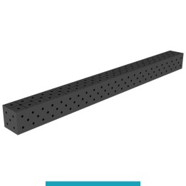 Blocco di collegamento 2400x200x200mm per tavoli saldatura GPPH SteelEco, spessore 8mm fori 16mm griglia diagonale