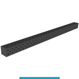 Blocco di collegamento 3000x200x200mm per tavoli saldatura GPPH SteelEco, spessore 8mm fori 16mm griglia diagonale