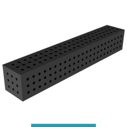Blocco di collegamento 1200x200x200mm per tavoli saldatura GPPH SteelEco, spessore 8mm fori 16mm griglia 50x50mm