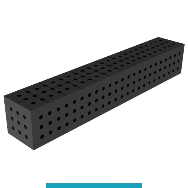 Blocco di collegamento 1200x200x200mm per tavoli saldatura GPPH SteelEco, spessore 8mm fori 16mm griglia 50x50mm