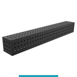 Blocco di collegamento 1500x200x200mm per tavoli saldatura GPPH SteelEco, spessore 8mm fori 16mm griglia 50x50mm