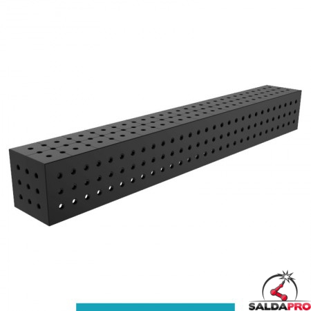 Blocco di collegamento 1500x200x200mm per tavoli saldatura GPPH SteelEco, spessore 8mm fori 16mm griglia 50x50mm