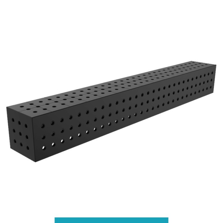 Blocco di collegamento 1500x200x200mm per tavoli saldatura GPPH SteelEco, spessore 8mm fori 16mm griglia 50x50mm