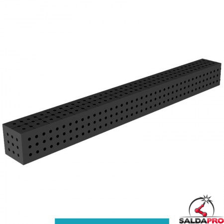 Blocco di collegamento 2000x200x200mm per tavoli saldatura GPPH SteelEco, spessore 8mm fori 16mm griglia 50x50mm
