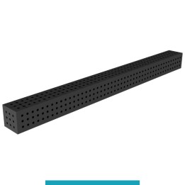 Blocco di collegamento 2400x200x200mm per tavoli saldatura GPPH SteelEco, spessore 8mm fori 16mm griglia 50x50mm
