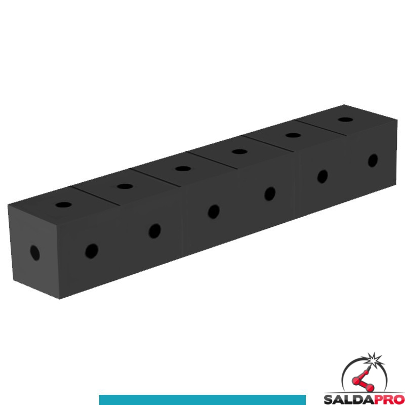 Blocco di collegamento 600x100x100mm per tavoli saldatura GPPH SteelEco, spessore 8mm fori 16mm griglia 100x100mm Blocco di collegamento 600x100x100mm per tavoli saldatura GPPH SteelEco, spessore 8mm fori 16mm griglia 100x100mm