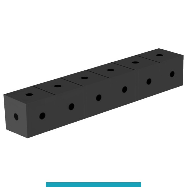 Blocco di collegamento 600x100x100mm per tavoli saldatura GPPH SteelEco, spessore 8mm fori 16mm griglia 100x100mm
