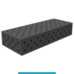 Blocco di collegamento 1000x400x200mm per tavoli saldatura GPPH SteelEco, spessore 8mm fori 16mm griglia diagonale