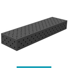 Blocco di collegamento 1500x400x200mm per tavoli saldatura GPPH SteelEco, spessore 8mm fori 16mm griglia diagonale