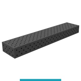 Blocco di collegamento 2000x400x200mm per tavoli saldatura GPPH SteelEco, spessore 8mm fori 16mm griglia diagonale