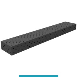 Blocco di collegamento 2400x400x200mm per tavoli saldatura GPPH SteelEco, spessore 8mm fori 16mm griglia diagonale