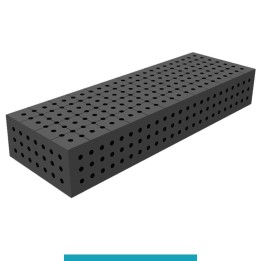 Blocco di collegamento 1200x400x200mm per tavoli saldatura GPPH SteelEco, spessore 8mm fori 16mm griglia 50x50mm
