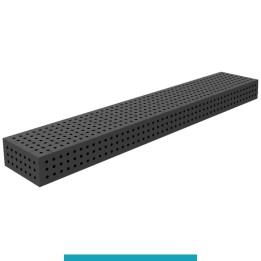 Blocco di collegamento 2400x400x200mm per tavoli saldatura GPPH SteelEco, spessore 8mm fori 16mm griglia 50x50mm
