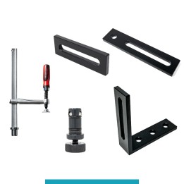 Set 24 accessori di serraggio per tavoli saldatura SteelEco GPPH, fori 16mm