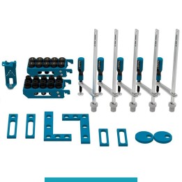 Set 36 accessori di serraggio per tavoli saldatura SteelEco GPPH, fori 16mm