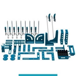 Set 64 accessori di serraggio per tavoli saldatura SteelEco GPPH, fori 16mm