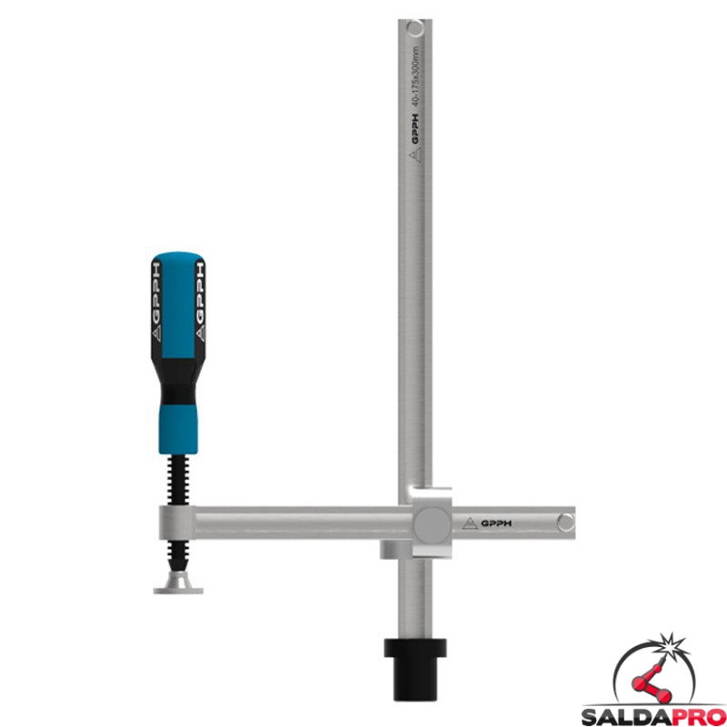 Morsetto di fissaggio a vite GPPH a scartamento variabile, foro 16mm Morsetto di fissaggio a vite GPPH a scartamento variabile, foro 16mm