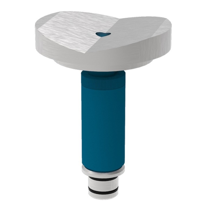 Prisma di sostegno Ø120, angolo 157° GPPH regolabile in altezza 110-170mm per tavoli saldatura fori 28mm