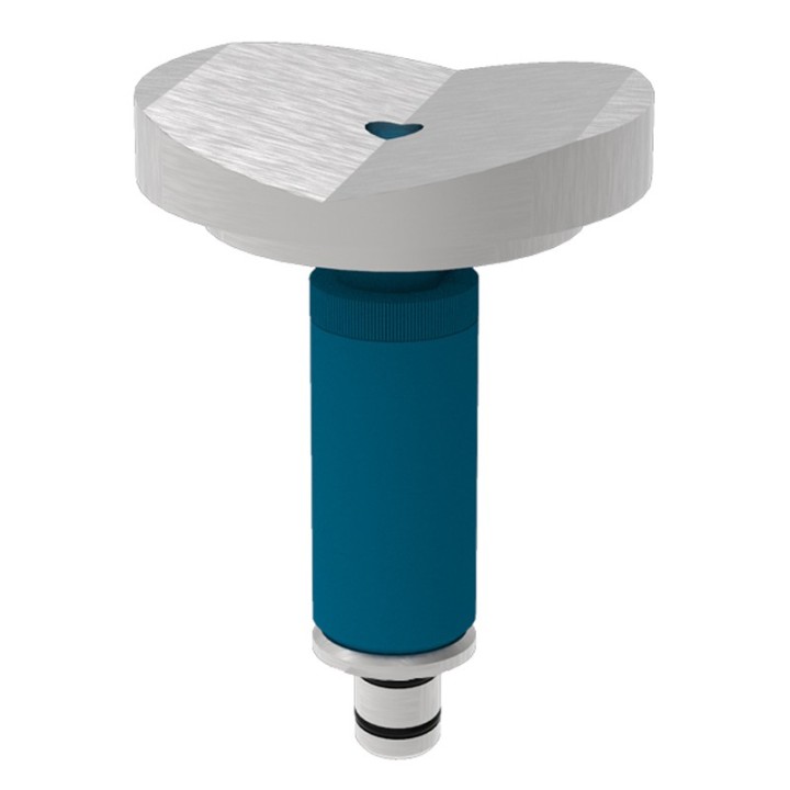 Prisma di sostegno Ø120, angolo 157° GPPH regolabile in altezza 110-170mm per tavoli saldatura fori 16mm