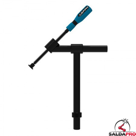 Morsetto a vite angolo 45° GPPH 330x245mm per bloccaggio tubi, fori 28mm