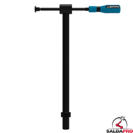Morsetto a vite angolo 90° GPPH 500x175mm per bloccaggio tubi in verticale, fori 28mm