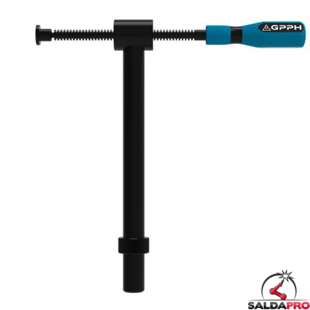 Morsetto a vite angolo 90° GPPH 330x175mm per bloccaggio tubi in verticale, fori 16mm