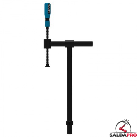 Morsetto a vite angolo 180° GPPH 500x345mm per bloccaggio tubi orizzontali, fori 28mm