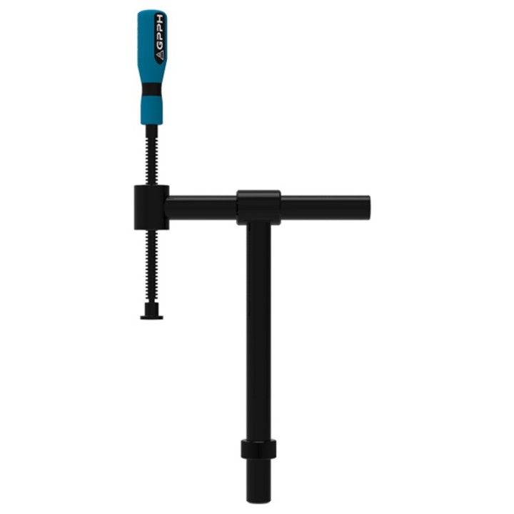 Morsetto a vite angolo 180° GPPH 330x245mm per bloccaggio tubi orizzontali, fori 16mm