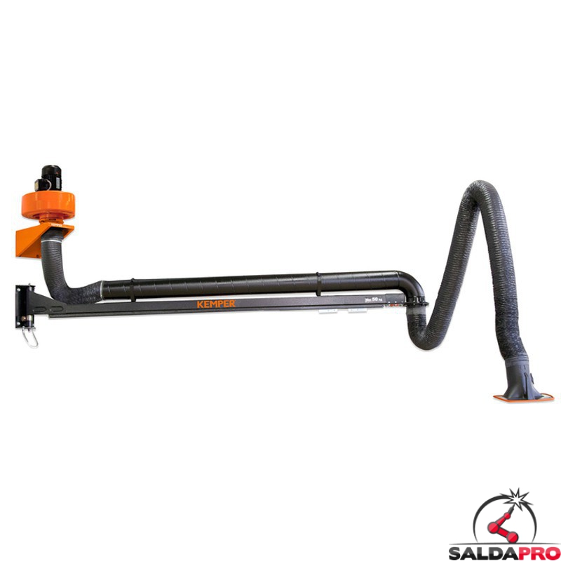 Braccio aspirante a tubo flessibile con motore Kemper per fumi saldatura, 5-7metri Braccio aspirante a tubo flessibile con motore Kemper per fumi saldatura, 5-7metri