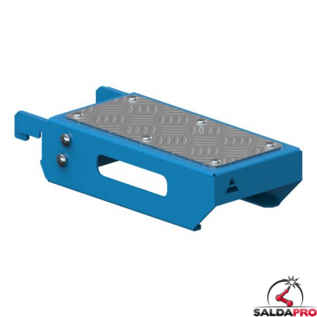 Mensola piana GPPH taglia S 252x106x62mm per tavoli saldatura fori 28mm