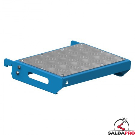 Mensola piana GPPH taglia L 252x306x62mm per tavoli saldatura fori 28mm