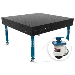 Banco per saldatura con ruote SteelEco GPPH 1,5x1,48mt spessore 8mm, fori 16mm
