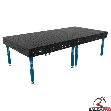 Banco per saldatura SteelEco GPPH 3x1,48mt spessore 8mm, fori 16mm in griglia 50x50mm