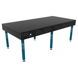 Banco per saldatura SteelEco GPPH 2,4x1,2mt spessore 8mm, fori 16mm in griglia 50x50mm