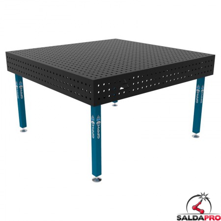 Banco per saldatura SteelEco GPPH 1,5x1,48mt spessore 8mm, fori 16mm in griglia 50x50mm