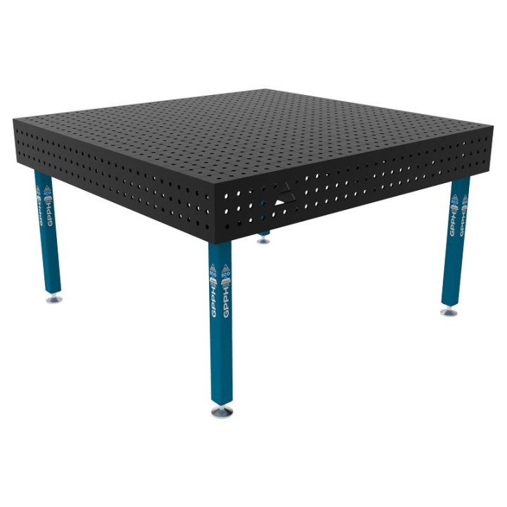 Banco per saldatura SteelEco GPPH 1,5x1,48mt spessore 8mm, fori 16mm in griglia 50x50mm