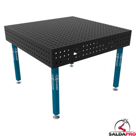 Banco per saldatura SteelEco GPPH 1,2x1,2mt spessore 8mm, fori 16mm in griglia 50x50mm