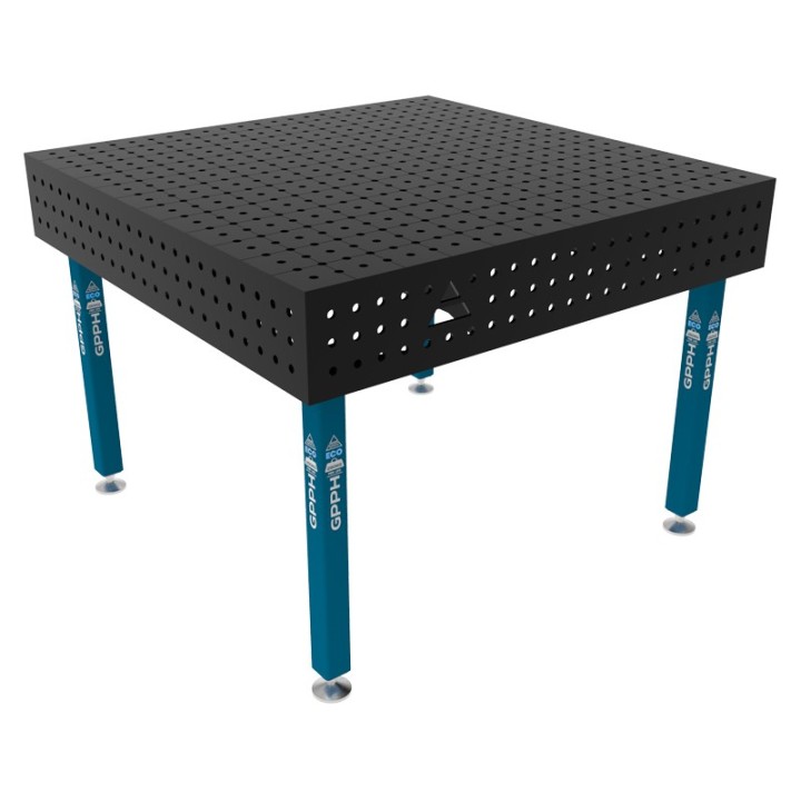 Banco per saldatura SteelEco GPPH 1,2x1,2mt spessore 8mm, fori 16mm in griglia 50x50mm